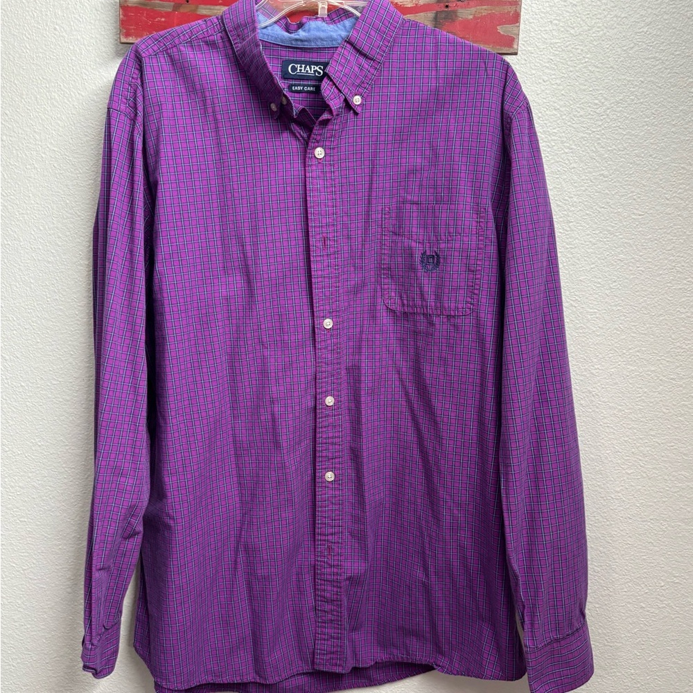 Chaps‎ Purple Casual Button Down Shirt